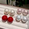 Brincos Pérola Coloridos Retro Exagerados Mostrando o Rosto, Brincos Esmaltados Gota de Óleo Estilo Hong Kong Personalizados de Alta Qualidade para Mulheres