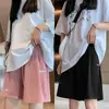 Pantalones Cortos de Maternidad Jingqi para Primavera y Verano, Pantalones Anchos Delgados de Seda de Hielo para Uso al Aire Libre, Pantalones Cortos Deportivos de Embarazo, Ropa de Maternidad para Mujer