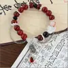 Nuevo Pulsera de Abalorios Mariposa Estilo Chino Tendencia Nacional para Mujer con Alto Valor Estético, Pulsera Estilo Ins, Joyería de Gama Alta de Nicho, Estilo Antiguo para Estudiantes