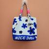 Bolsa de Pano com Padrão de Lembrança Novo Estilo para Mulheres, Bolsa Tote de Tricô com Padrão Adelaide de Grande Capacidade, Bolsa Pequena com Padrão Especial