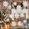 Decoraciones navideñas color mágico copo de nieve 3D colgante decoración árbol de Navidad hogar centro comercial ventana colgante