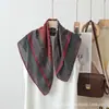 Nuevo Pañuelo de Seda Estampado con Bloques de Color de Doble Cara 2026 para Mujer, Estilo Vintage Primavera y Otoño, Bufanda Cuadrada Grande Favorecedora, Versátil Protección para el Cuello, Pañuelo de Protección Solar