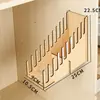 Soporte de Exhibición con Pegatinas de Madera, Exhibidor de Tarjetas Portátil, Almacenamiento Multifuncional de Madera para Joyería (Pendientes y Clavos), Diseño Creativo