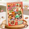 Série de Receitas de Viagem Man Xiaoman Livro de Adesivos de Paisagens Espiralado Diário de Paisagens e Comidas de Cidade de Sichuan-Xizang Materiais DIY