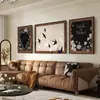 Galeria de Arte Qiao Jia Impressão Artística Giclée de um Leopardo em um Grande Estilo Vintage para Sala de Estar Pintura Decorativa, Arte para Pendurar na Parede de Fundo do Sofá