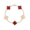 26 Novos Modelos de Pulseiras Flor da Sorte, Pulseiras da Sorte Flor de Trevo de Quatro Folhas Cinco Pétalas para Mulheres, Joias de Luxo Leve, Pulseiras Empilháveis de Alta Qualidade