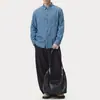 Camisa de trabajo retro americana 2026, estilo old money, prenda exterior de alta gama para hombre, camisa casual holgada y versátil de manga larga, algodón