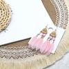 Pendientes de Semillas y Plumas Estilo Bohemio Más Vendidos Pendientes Huecos Retro Estilo Étnico Estilo Artístico de Nicho para Mujer