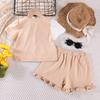 Traje de niña transfronterizo moda top de manga corta pantalones cortos traje de 2 piezas YZTZ20A