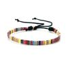 Pulsera Tejida de Estilo Étnico de Color Transfronterizo Simple Europeo y Americano, Estilo Bohemio, Cuerda de Mano de la Amistad Simple para Combinar con Todo, Joyería