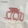 Wjia Corea del Sur Serie Jelly Rosa Pinza de Tiburón de Ácido Acético Pinza para el Pelo de la Parte Trasera del Cabello Cantidad Súper Grande Pinza para el Cabello