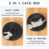 Cama para gato apta para todas las estaciones, cálida para el invierno, nido para dormir profundamente, cama para mascotas, alfombrilla para gatos, cama de invierno para perros, artículos calefactores