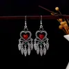 Nuevos Pendientes Largos con Borlas Retro Bohemios de Estilo Étnico Pendientes Geométricos Florales Coloridos de Nicho Transfronterizos