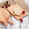 Tabla de cortar de madera maciza, Tabla de cortar de madera de haya, Tabla de cortar colgante con asa, Bandeja de pan de madera japonesa, Tabla para pizza de sushi