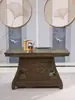 Nuevo juego de mesa de té y sillas de madera maciza estilo chino para balcón de apartamento pequeño, juego para sala de estar de té kung fu para el hogar, mesa de té integrada para preparar té