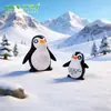 Adornos para terrarios de musgo, figuras de pingüino padre e hijo, piezas decorativas pequeñas para armar tú mismo, varias decoraciones de interior