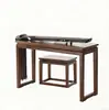 Nova Mesa e Banco Estilo Chinês para Guqin, Mesa de Estudo Chinesa em Madeira Maciça, Mesa Especial para Guqin de Olmo Velho, Mesa Zen Simples, Mesa para Caligrafia