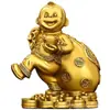 Adorno de Fortuna del Mono Dorado Figura del Mono del Zodiaco Resina Exquisito Mascota Mono de la Suerte Manualidad de Escritorio