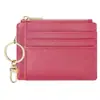 Amazon Porta Tarjetas Ultra Delgado con Llavero, Cremallera Multifuncional, Porta Tarjetas de una Pieza, Cartera Portátil para Mujer con Múltiples Ranuras para Tarjetas