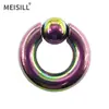 Anillo Meier de acero inoxidable para mujer, piercing de aro para nariz no convencional, anillo de tarjeta de resorte, anillo de bola, aro para nariz, joyería transfronteriza europea y americana