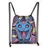 Nova bolsa de poliéster personalizada com estampa animal, fornecimento direto da fábrica, bolsa de ombro com cordão para estudantes, geração