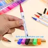 Amazon Xiyin Temu Caneta Aquarela Dupla Face Multicor Caneta de Traço Fino com Ponta Macia Múltiplas Especificações Lavável para Crianças Arte