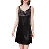 Vestido exterior con tirantes para mujer 2025 Primavera y Verano Nuevo Estilo Falda interior Chaleco de base sin mangas de acetato de alta gama