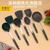 Espátula de silicona de grado alimenticio de acero inoxidable 304 resistente a altas temperaturas espátula para el hogar cuchara para sopa pala para freír con fugas grandes juego de cinco piezas para utensilios de cocina