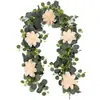 Enredaderas de flores artificiales Amazon, follaje artificial para exteriores, hojas de eucalipto, decoraciones para arcos de boda, enredaderas artificiales de dalia grandes
