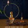 Directo de fábrica nuevos adornos Zen de esmalte de color creativos para el hogar juego de té ceremonia del té mascota de té artesanías de incienso de reflujo