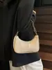 Bolsa de Ombro Tecida 2025 Nova Moda Bolsa de Mão Ombro Bolsa de Praia Palha Tecida Bolsa Feminina Bolsas Zíper