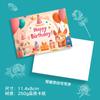 Cartões de Aniversário em Inglês Transfronteiriços, Lembrancinhas, Presentes, Decorações de Bolo Florais, Cartões com Mensagens de Bênção, Cartões Pequenos Atacado