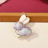 Bordado Dupla Face Brocado Song Enfeites Novo Estilo Chinês Pingente Coelho Acessórios Hanfu Estilo Chinês Pingente Festival da Lua Charms Atacado
