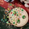 Nuevas Pegatinas Láser Bronceadas para Uñas Árbol de Navidad de Fantasía Árbol de Navidad Relieve Tridimensional Hombre de Jengibre Decoraciones para Uñas