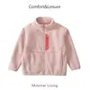 Chaqueta de forro polar para niños y niñas, top de forro polar grueso, chaqueta con cremallera y cuello alto para bebé, forro interior para el calor de otoño e invierno