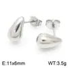 Pendientes de Acero Inoxidable con Forma de Gota Más Vendidos Transfronterizos Estilo Coreano Pendientes Geométricos Versátiles para el Trayecto Diario Stock Listo para Exportación