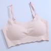 Ice Silk cueca sem costura feminina sem fio fino colete esportivo ioga feminina corrida sono confortável roupas íntimas esportivas