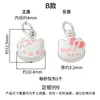 Plata Pura 999 Lindo Gato Rosa Hello Kitty Colgante Cuentas Espaciadoras DIY Accesorios para Pulseras de Niños