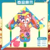 Weifang Triángulo Caña de Pescar Portátil Cometa al por Mayor Cometa de Dibujos Animados para Niños Brisa Fácil de Volar Puesto Callejero Caña de Pescar Cometa Pequeña
