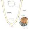 Europea y Americana Más Vendida Dulce y Fresca Estilo Chica Caliente Cadena de Cintura de Doble Capa Metal 18K Acero Inoxidable Cadena de Cintura de Playa Joyería Transfronteriza Venta al por Mayor