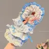Elástico de Cabelo Estilo Coreano Desenho Animado Versátil Dopamina Intestino Grosso Anel de Cabelo para Mulheres Renda Super Fofo Alto Valor Elástico de Cabelo Acessórios de Cabelo