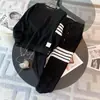 Conjunto de Sudadera Waffle Tb para Mujer, Primavera y Otoño 2026 Ropa Deportiva Casual, Conjunto de Dos Piezas de Pantalones de Chándal, Bloques de Color Versátiles, Forrado de Polar