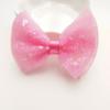 Estilo coreano rosa brilhante cor sólida malha cintura laço acessórios de cabelo infantil roupas materiais diy acessórios infantis acessórios