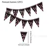 Vendas Diretas de Fábrica Transfronteiriças Popular Preto e Dourado Banners de Aniversário Decoração de Festa Montagem de Ambiente Banner Bunting