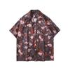 Cuello de solapa 4044 Nueva camisa floral para hombre Estilo coreano Holgada Moda Estampada Estilo playero Casual Camisa de manga corta Exportación