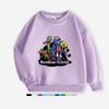 Moletom Jaqueta Infantil Estampado Amigos Arco-Íris Azul Outono Inverno Veludo Espessado Gola Redonda Manga Longa