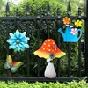 Patio de Jardín Pared de Hierro Decoración de Pared Colgante Flor Mariposa Guardería Balcón Exterior Colgante de Pared Decoración de Pared