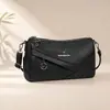 Bolso tipo almohada vintage de cuero suave más vendido transfronterizo, nuevo y moderno bolso de hombro y cruzado de doble capa de gran capacidad para mujeres de mediana edad