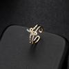 Accesorios DIY Anillo para Mujer ins Diseño Ajustable de Moda Lujo Ligero Estilo Frío Anillo Abierto para Dedo Índice Anillo Cibernético de Celebridad
