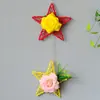 Colgante de pared de cinco estrellas colgante de pared simulado traje colgante de pared flor artificial de plástico cesta colgante decoración de pared interior pared interior decoración escolar Floricultura